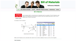 Desktop Screenshot of billofmaterials.net
