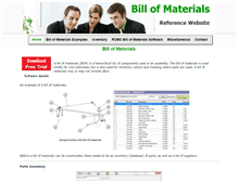 Tablet Screenshot of billofmaterials.net